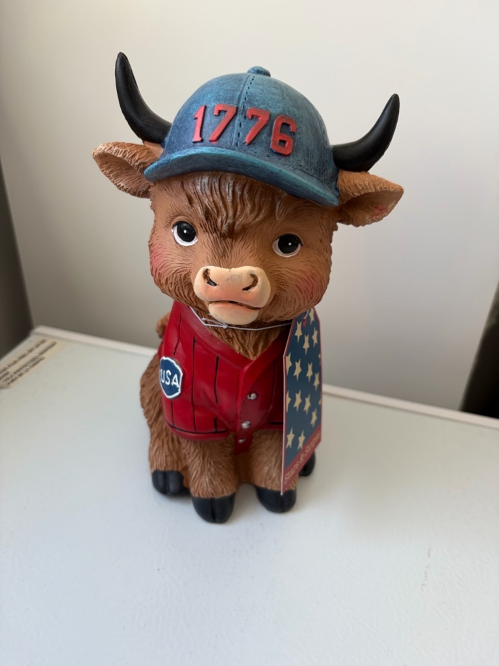Patriotic Cow with a Cap